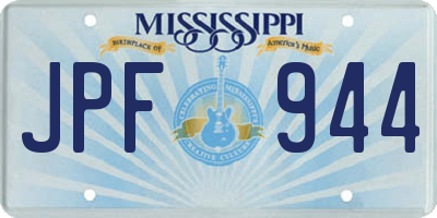 MS license plate JPF944