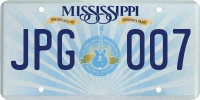 MS license plate JPG007