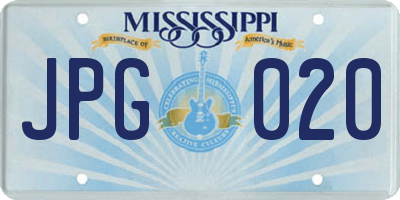 MS license plate JPG020
