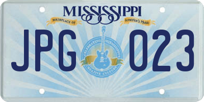 MS license plate JPG023