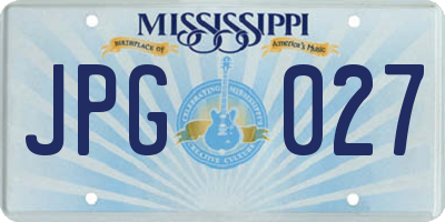 MS license plate JPG027