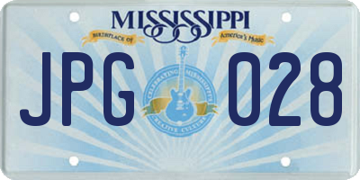 MS license plate JPG028