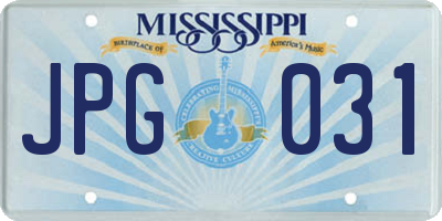 MS license plate JPG031