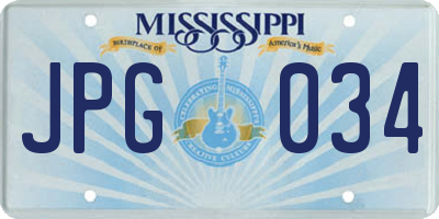 MS license plate JPG034