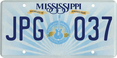 MS license plate JPG037