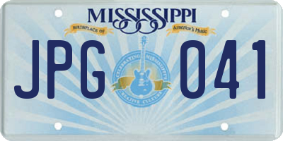 MS license plate JPG041