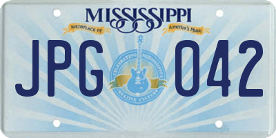 MS license plate JPG042