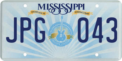 MS license plate JPG043