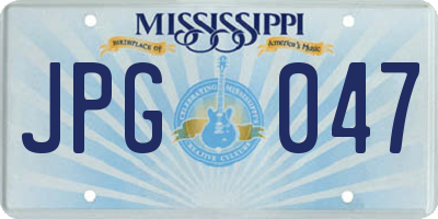MS license plate JPG047