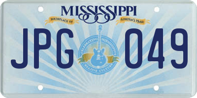 MS license plate JPG049