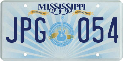 MS license plate JPG054