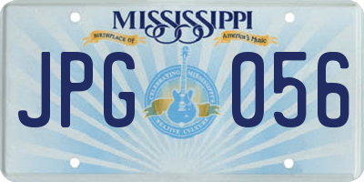 MS license plate JPG056