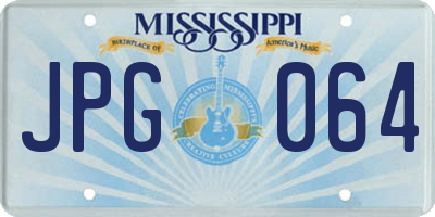MS license plate JPG064