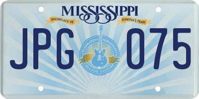 MS license plate JPG075