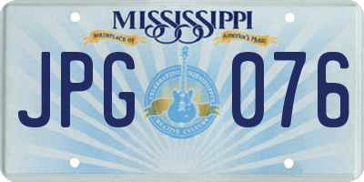 MS license plate JPG076