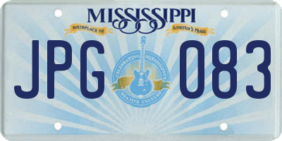 MS license plate JPG083