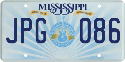 MS license plate JPG086