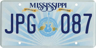 MS license plate JPG087