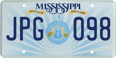 MS license plate JPG098