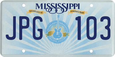 MS license plate JPG103