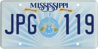 MS license plate JPG119