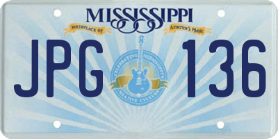 MS license plate JPG136