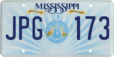 MS license plate JPG173