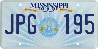 MS license plate JPG195