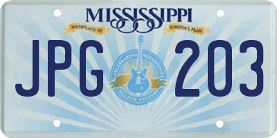 MS license plate JPG203