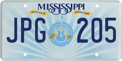 MS license plate JPG205