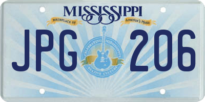 MS license plate JPG206