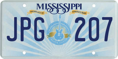 MS license plate JPG207