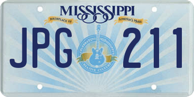 MS license plate JPG211