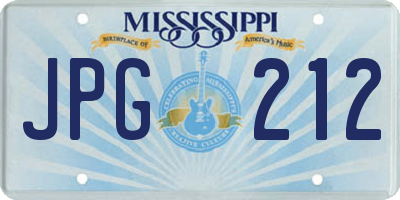 MS license plate JPG212