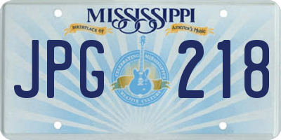 MS license plate JPG218
