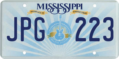 MS license plate JPG223