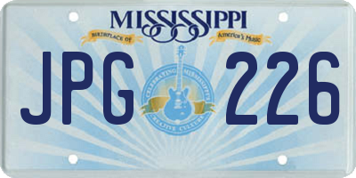 MS license plate JPG226