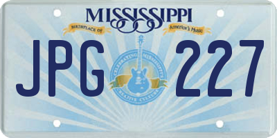 MS license plate JPG227