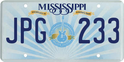 MS license plate JPG233