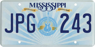 MS license plate JPG243