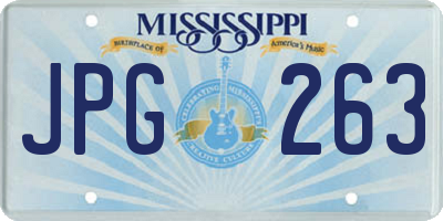 MS license plate JPG263
