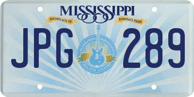 MS license plate JPG289