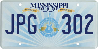 MS license plate JPG302