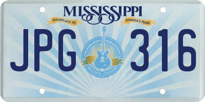 MS license plate JPG316
