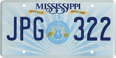 MS license plate JPG322