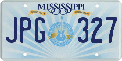 MS license plate JPG327