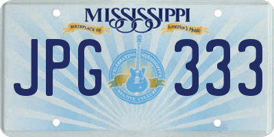 MS license plate JPG333