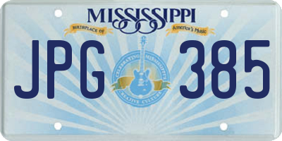 MS license plate JPG385