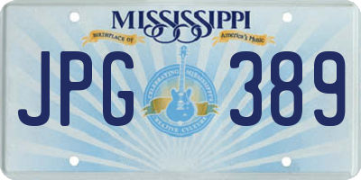 MS license plate JPG389