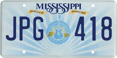 MS license plate JPG418